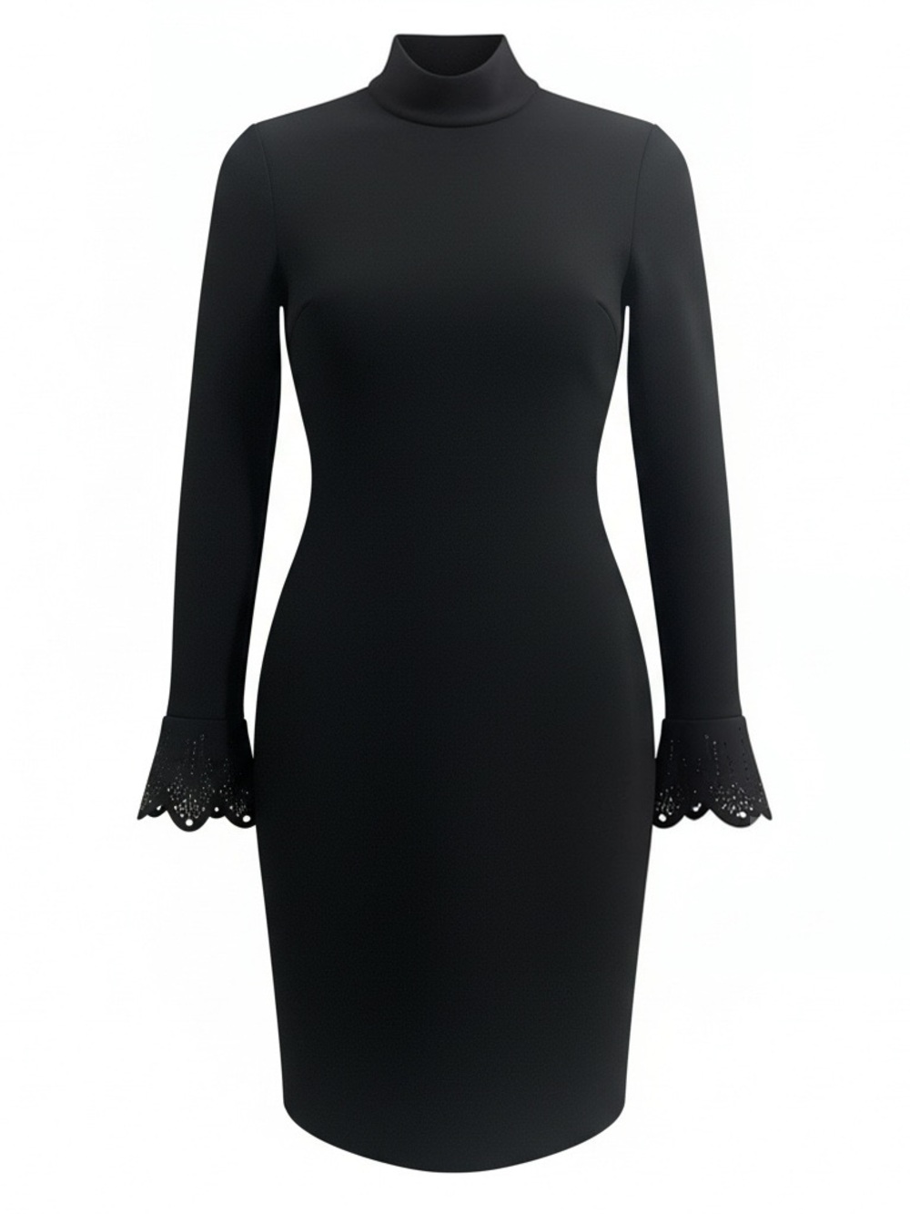 Clover Canyon Fitted Black Dress Lace Sleeves Sz small